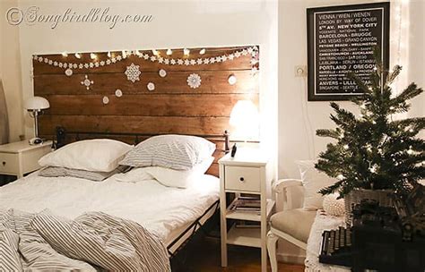 It can help make a small room look bigger, add softness, and introduce colors or patterns that tie your small bedroom design together. Christmas Decorating in the Bedroom