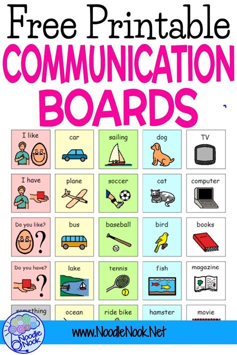 Communication Boards Pdf Free Printable Pecs Pictures