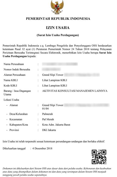 Jenis Jenis Surat Izin Usaha Di Indonesia Terlengkap