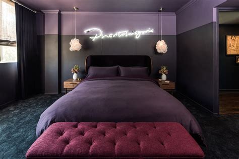 This Colorful Condo Has A Seriously Gorgeous Purple Bedroom Purple Bedrooms Purple Bedroom