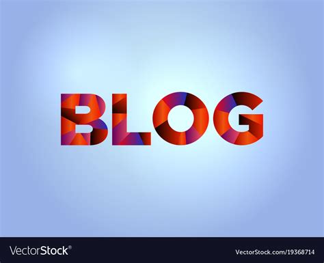Blog Concept Colorful Word Art Royalty Free Vector Image