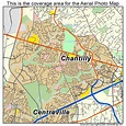 Aerial Photography Map of Chantilly, VA Virginia
