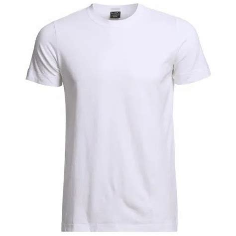 Men Casual Wear White Round Neck T Shirt Quantity Per Pack 1 At Rs