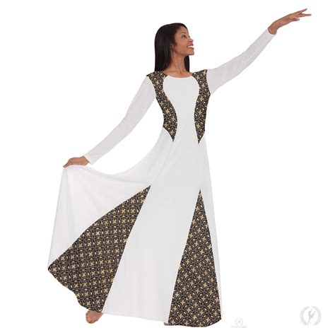 Womens Divine Royalty Long Sleeve Praise Dress | 13855 | | EUROTARD.com