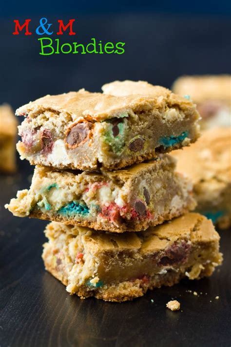 Valentine's day is a fun holiday and my best blonde brownies recipe turns easily into a valentine's day treat. M&M Blondies