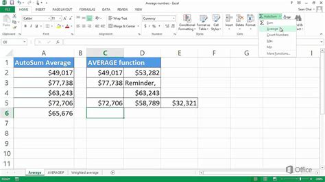 How To Find The Average Of A Column In Excel