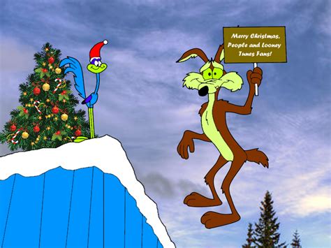 merry christmas from road runner and wile e coyote looney tunes photo 41784836 fanpop