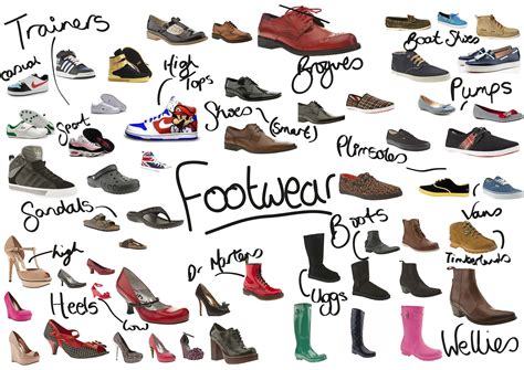 All Different Kinds Of Footwear Shoes Vans Boots Types Of Shoes