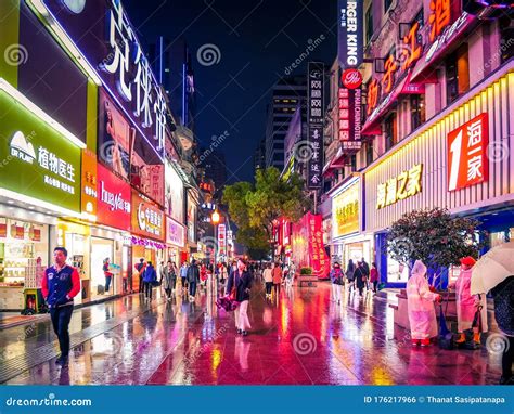 beijing road street at guangzhou china editorial photo image of evening building 176217966