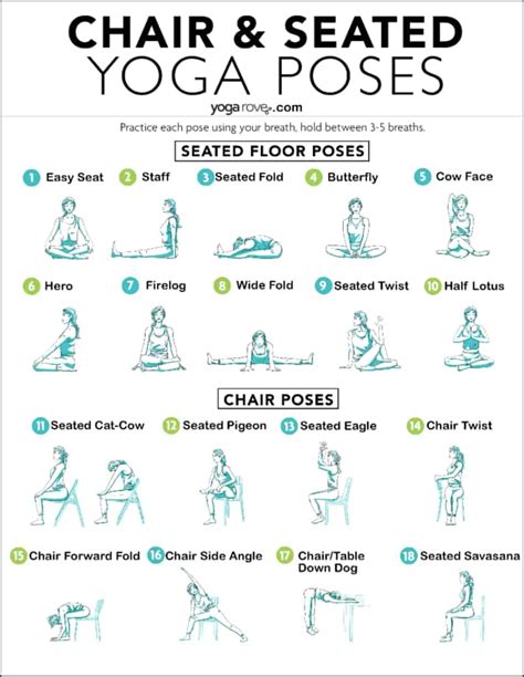 Printable Chair Yoga Positions For Beginners