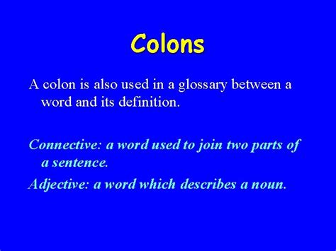Colons Are Used Before A List Of Words