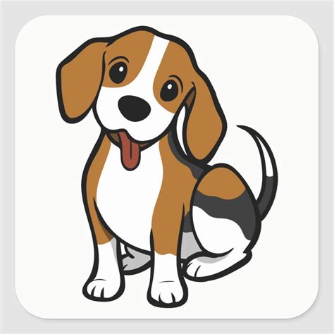 Beagle Puppy Dog Cartoon Love Beagles Stickers Zazzle Cute Dog