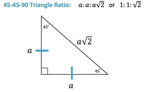 45 45 90 Triangle Math Lessons