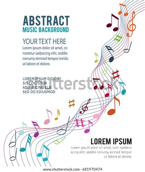 Color Music Notes On Solide White Stock Vector Royalty Free 681970474