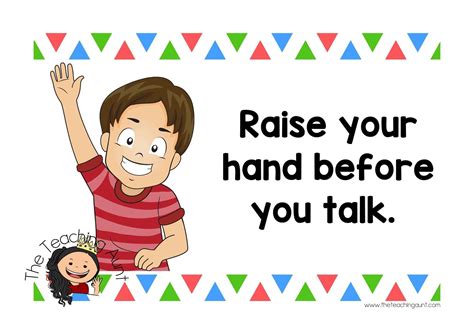 Free Preschool Classroom Rules Posters The Teaching Aunt