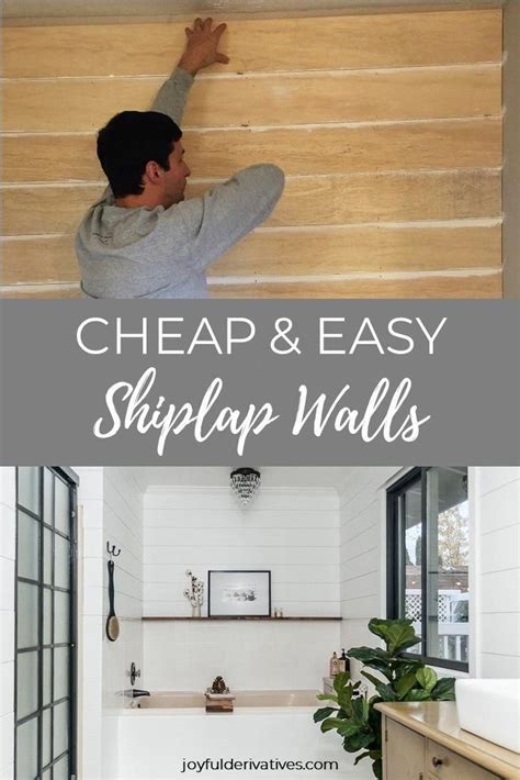 Cheap And Easy Diy Shiplap Wall Tutorial Learn How To Make Easy Diy