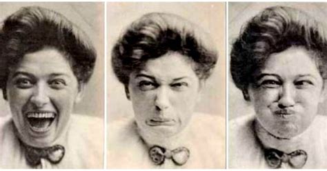 A Victorian Woman Smiling And Goofing Around While Taking Photos From