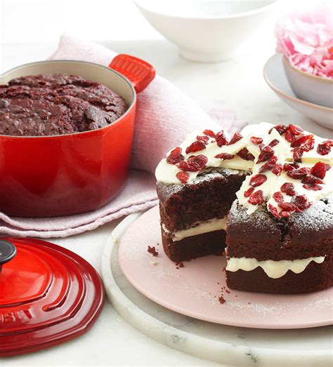 Now you can enjoy the taste of your favorite cake in hot chocolate form. Red Velvet Chocolate Cake - Le Creuset Recipes