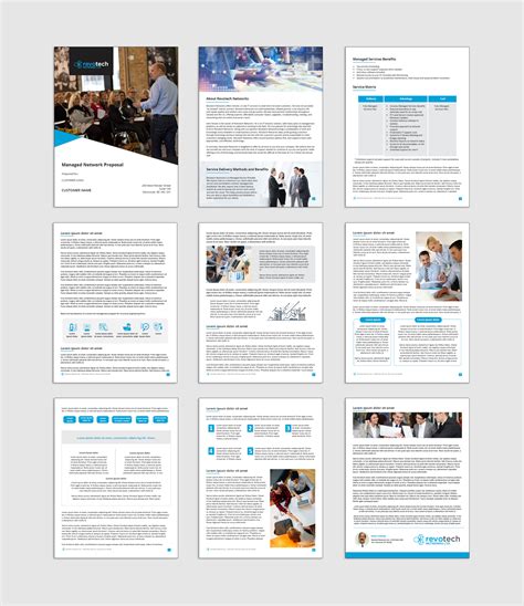 Modern Professional Information Technology Word Template Design For