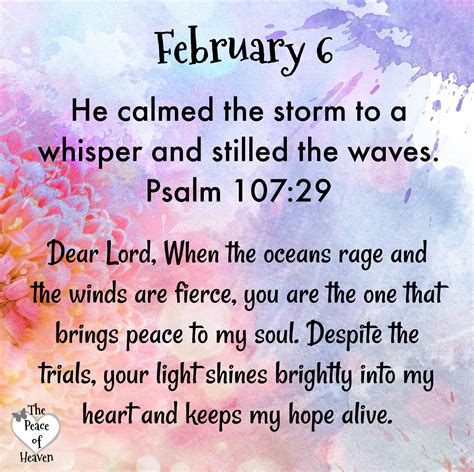February 6 The Peace Of Heaven