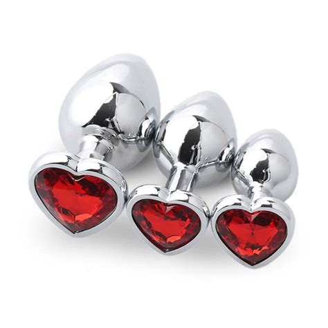 butt plug heart shaped three sizes available or 3 pc set etsy