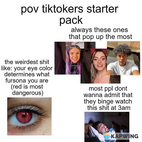 Pov Tiktokers Starter Pack R Starterpacks