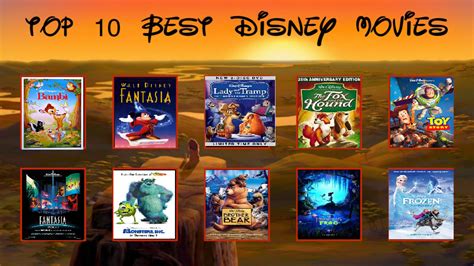 My Top 10 Best Disney Movies By Cartoonstar92 On Deviantart