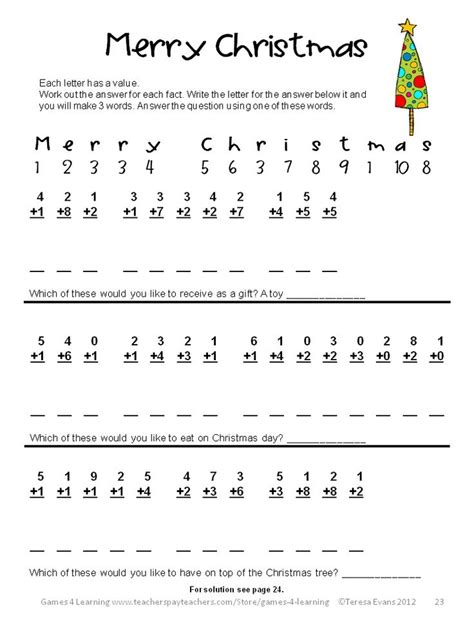 Christmas Brain Teasers Printable Printable World Holiday