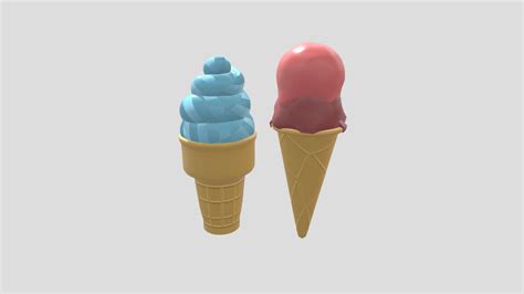 Ice Cream Cones D Model By Isabella Iguchi Isabellai F B Sketchfab