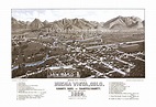 Buena Vista, Colorado in 1882 - Bird's Eye View Map, Aerial map ...