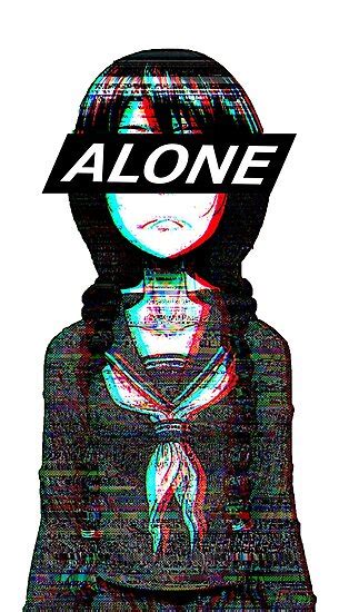 Alone Sad Manga Aesthetic Photographic Prints By Poserboy Redbubble
