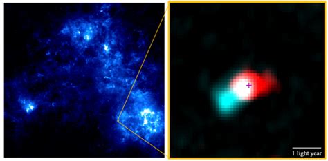 ALMA Gözlemevi Küçük Macellan Bulutu ndaki Bebek Bir Yıldızın Doğum