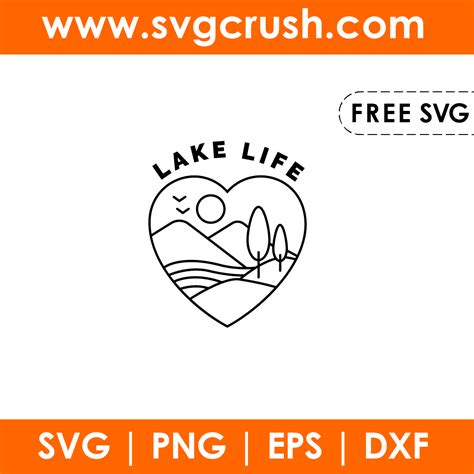 Love Lake Life Svg File