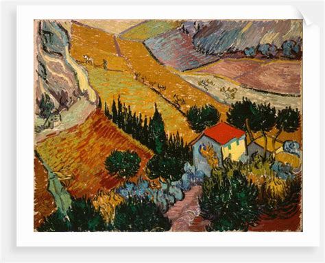Landscape With House And Ploughman 1889 Posters And Prints By Vincent