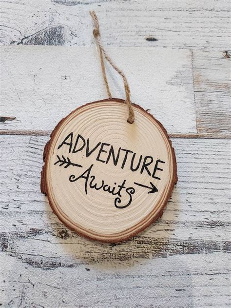 Adventure Awaits Wooden Sign Adventure Wall Hanging Travel Etsy