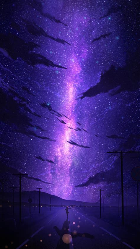 🔥 Download Starry Stars Night Sky Anime 4k Wallpaper Iphone Hd Phone