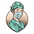 Female Nurse Wear Medical Uniform Vector | Doctor drawing ...