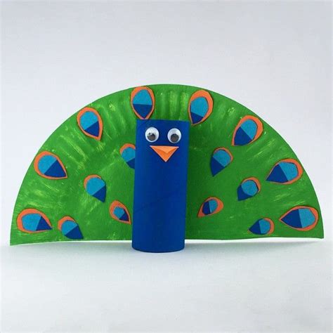 Diy Peacock Craft Upcycled Paper Plate And Toilet Paper Roll