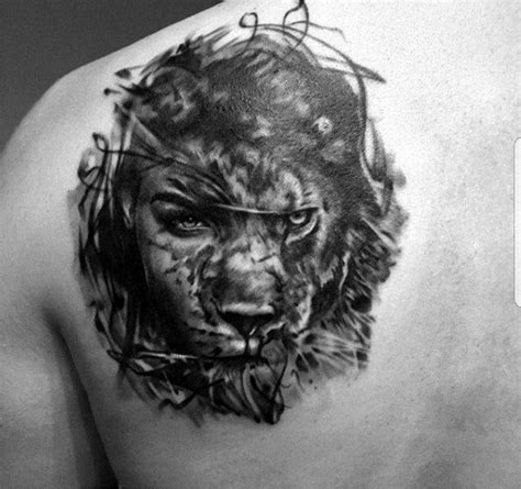 Pin By Reliz On Ideas 4 Paintings Lion Back Tattoo Lion Tattoo Mens