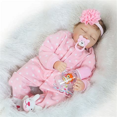 55cm Soft Body Silicone Reborn Sleeping Baby Doll Toy Lovely Newborn