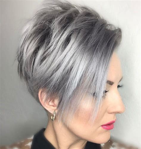 Short Spiky Haircuts For Gray Hair Wavy Haircut