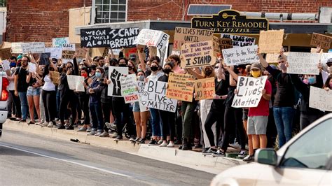 Drivers Honk Support For Marchers At George Floyd Protest In Yorba