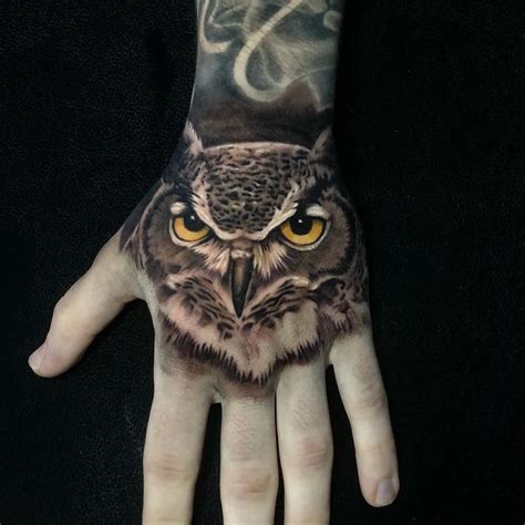 12 Best Owl Hand Tattoo Designs Petpress