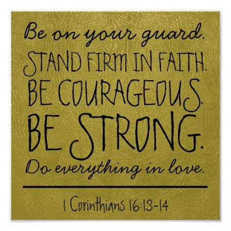 Be Courageous And Strong Bible Verse Poster In 2021