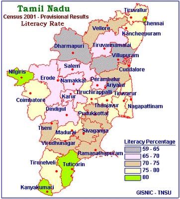 Tamil nadu route planner map, india. Tamil Nadu - Literacy Percentage! | Made in Madurai