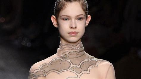 Paris Fashion Week 2016 Very Young Model With Exposed Nipples Causes Controversy Au