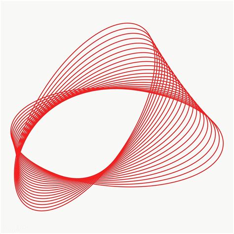 3d Abstract Red Shape Transparent Png Premium Image By