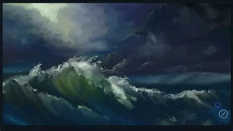 How To Quickly Paint A Stormy Ocean In Artrage Studio Pro Youtube