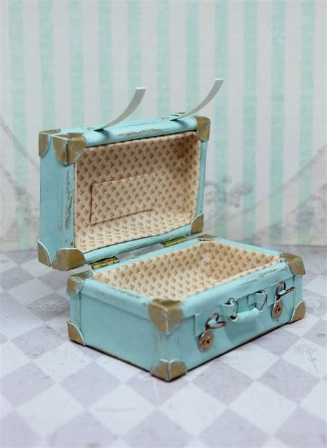 Miniature Suitcase Dollhouse In A Suitcase Vintage Luggage Etsy