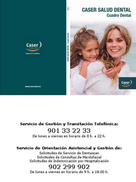 Para ello, contamos con un prestigioso. Cuadro Medico Caser Salud Dental 2014 | Odontología ...